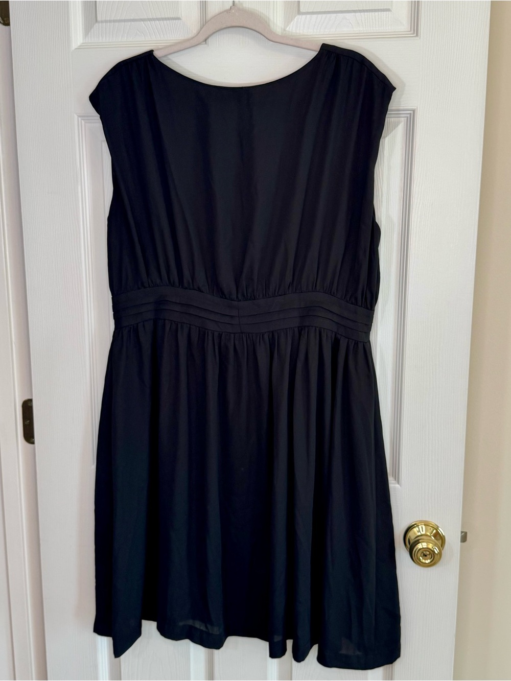 Black Sleeveless Skater Style Flowy A-Line Mini Dress with Zipper Detail Goth - Picture 2 of 5